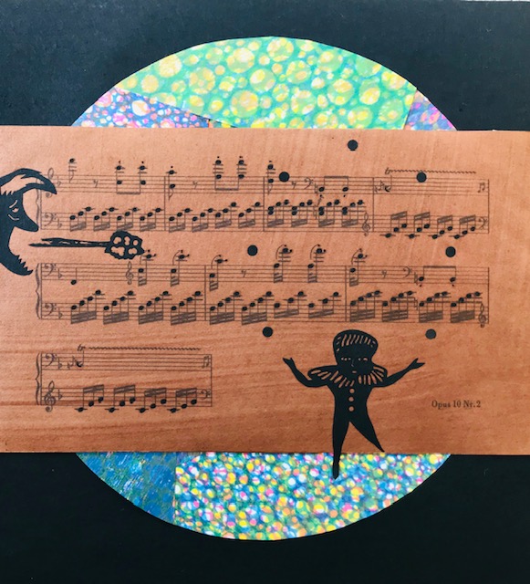 好きな楽曲のコラージュ切り絵