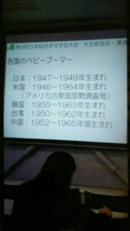 日本応用老年学会での公演の一コマ