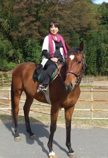 令和元年10月撮影 愛馬ルルと 自宅前